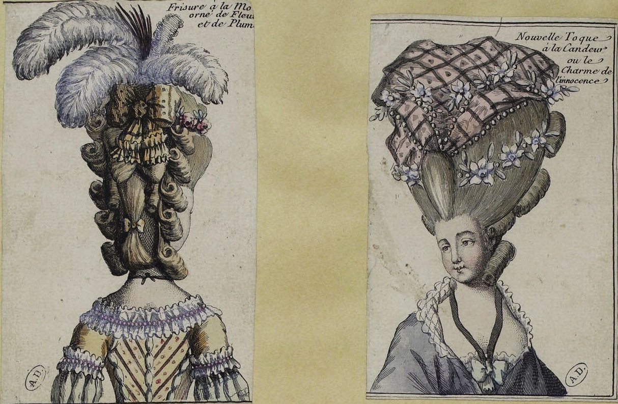 Womens Hairstyles Cosmetics Of The 18th Century France England 1750-1790 Demode