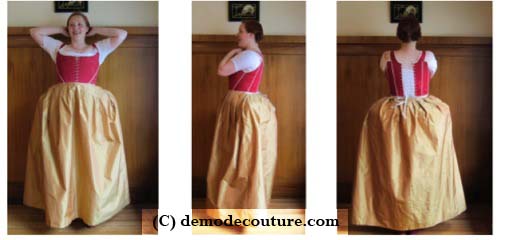 Colonial Hip Pillows Panniers for 18th Century Gown Dress 