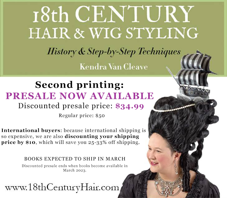 18th Century Hair & Wig Styling book back in print!