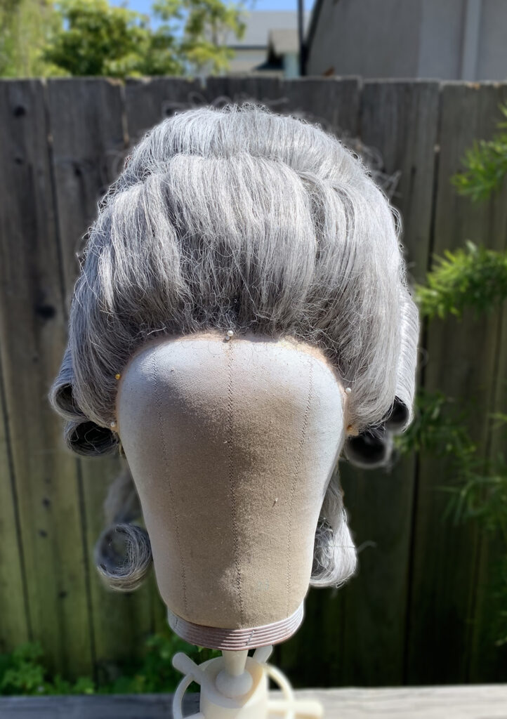 1770s tall women's wig pouf